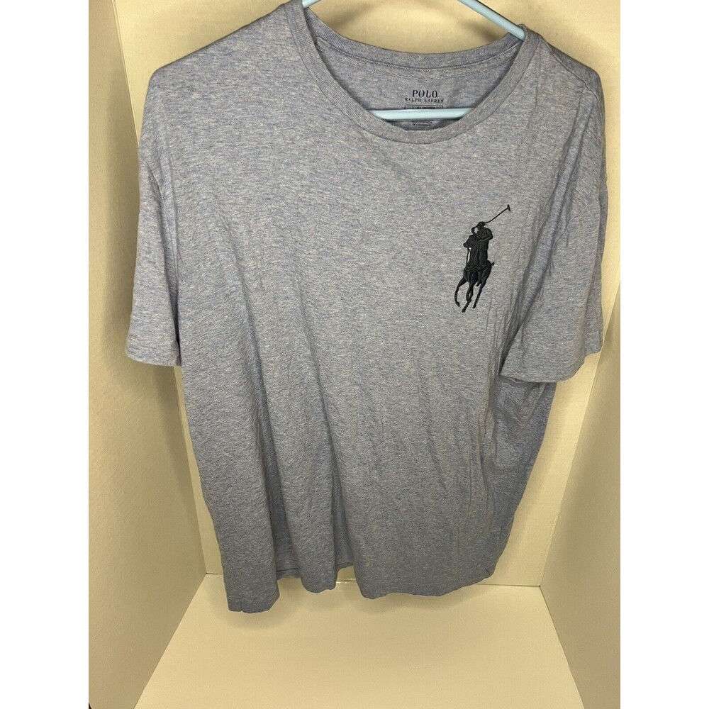Polo Classic Fit Large Embroidered Short Sleeved Shirt Men Light Blue Big Pony